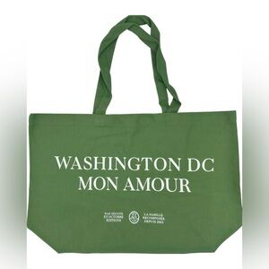New Sezane Washington, DC Mon Amour Green Tote Bag
